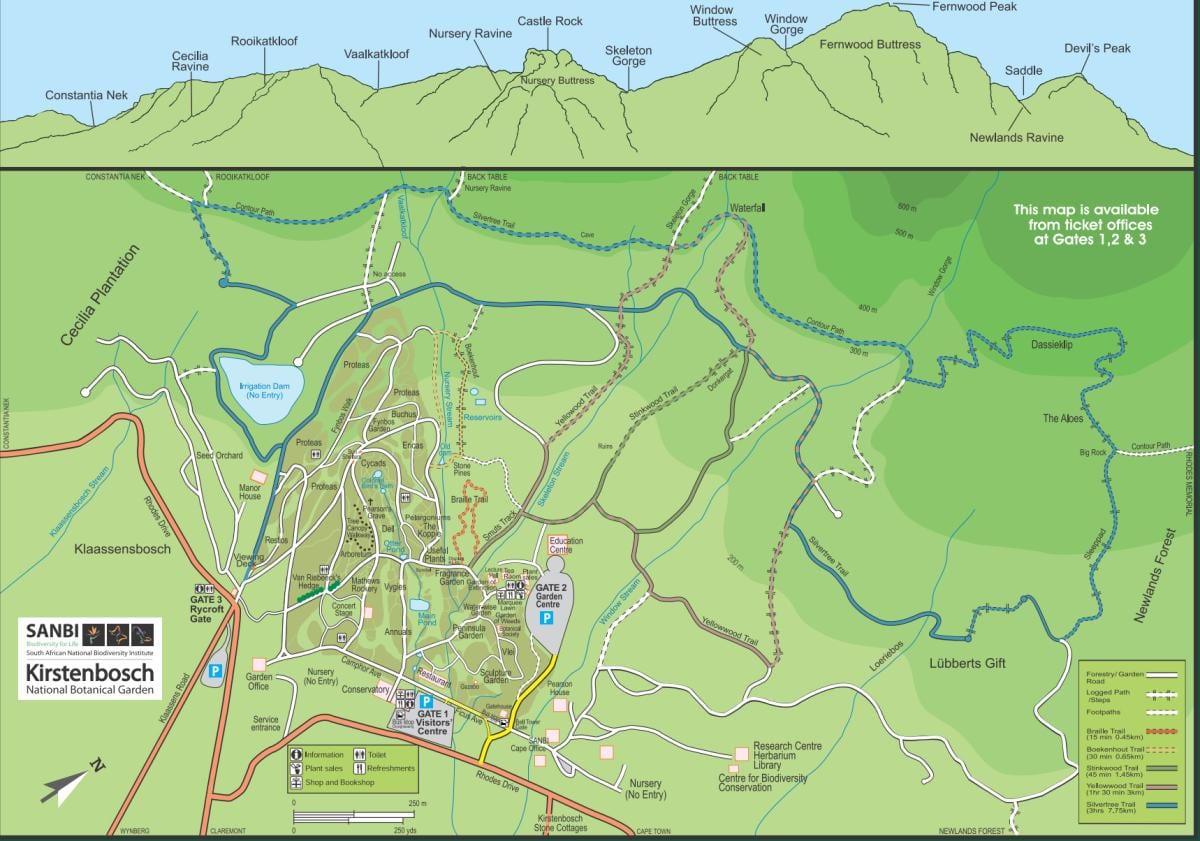 mapa Кирстенбош