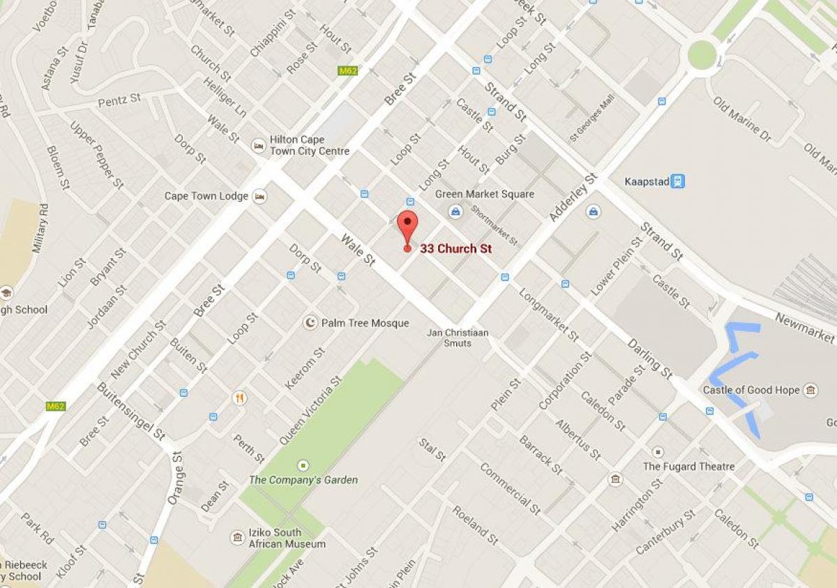 mapa Church Street Cape town 