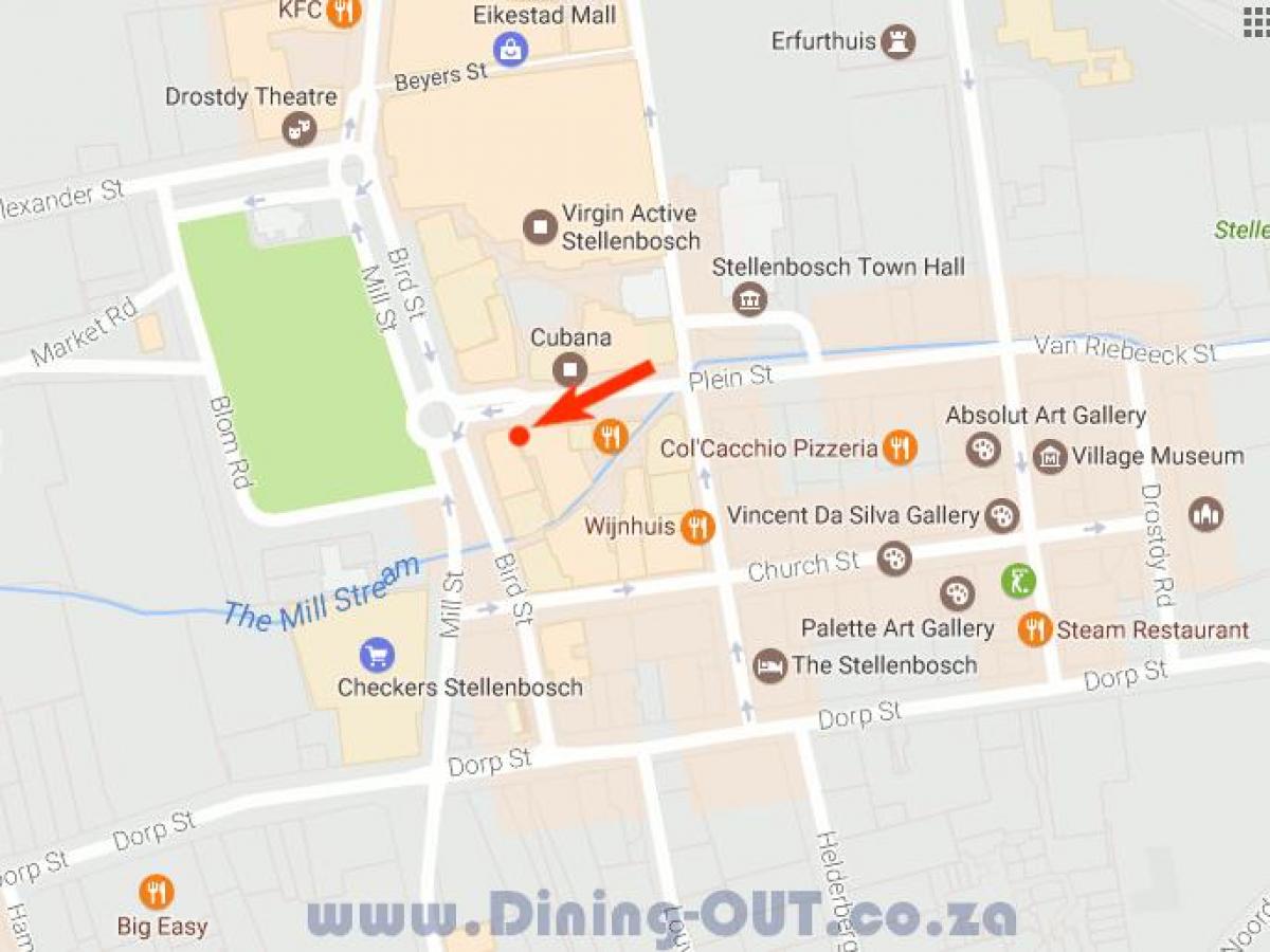 mapa Dorp street Cape town