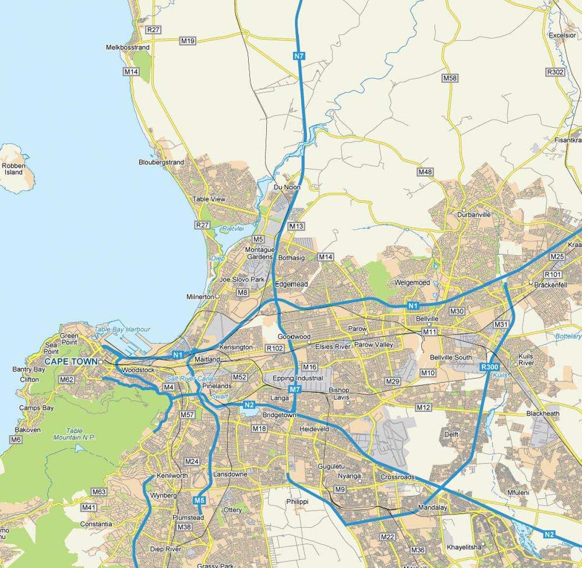 mapa edgemead Kapsztad