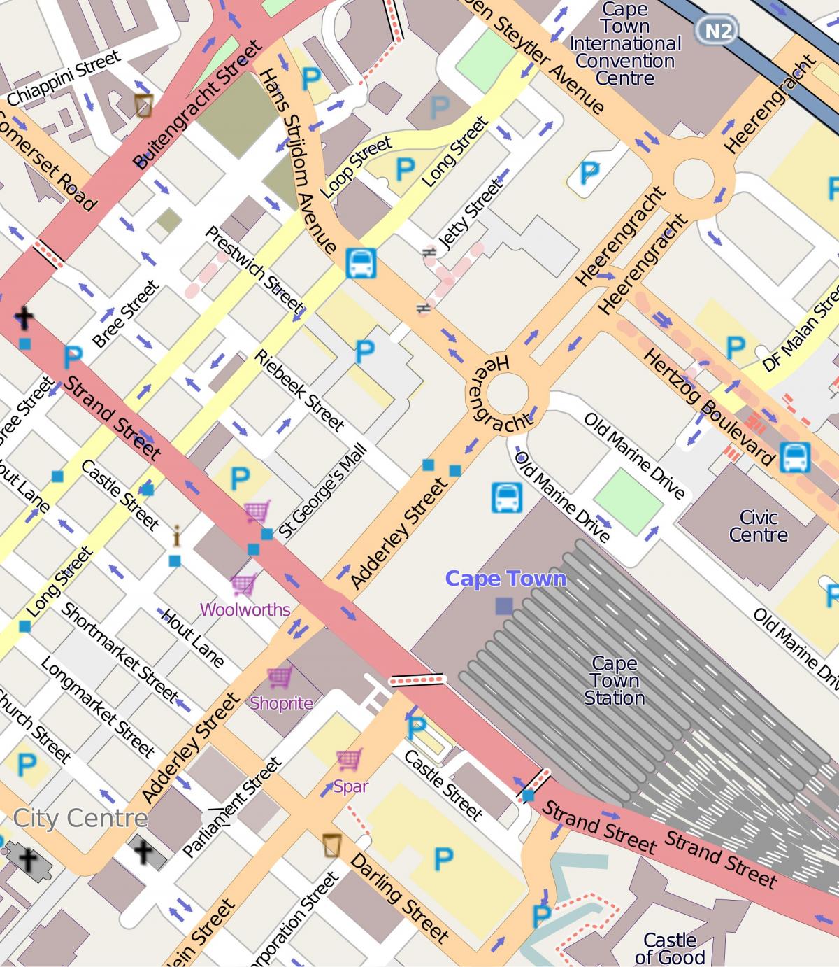 mapa heerengracht Street cape Town