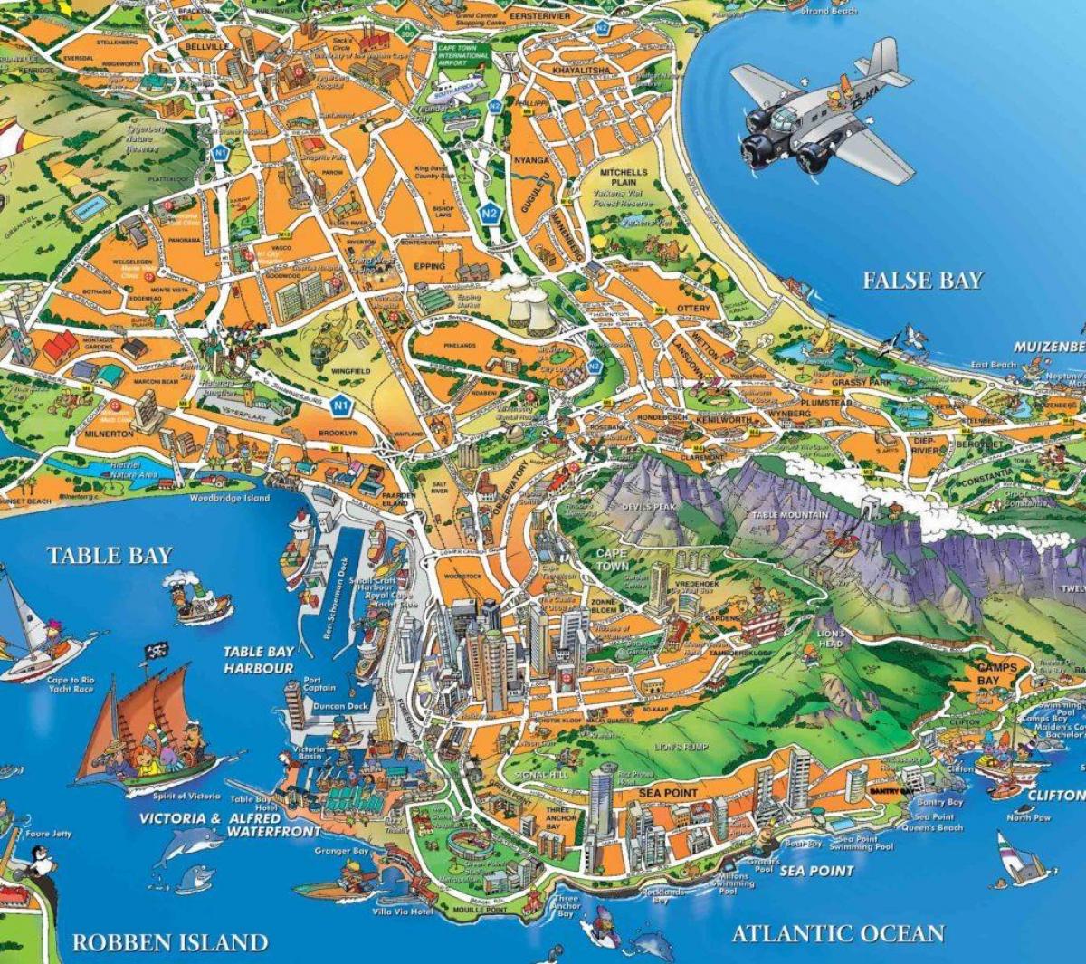 mapa turystyczna Kapsztad