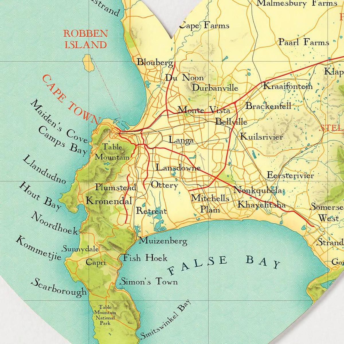 Cape town lokalizacja na mapie