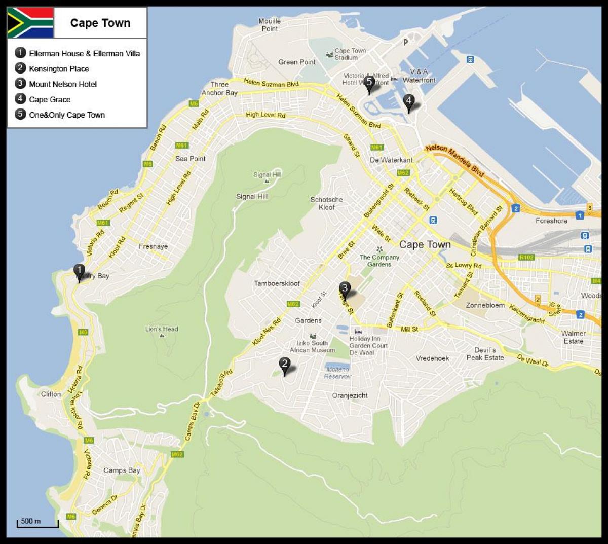 mapa Kensington Kapsztad
