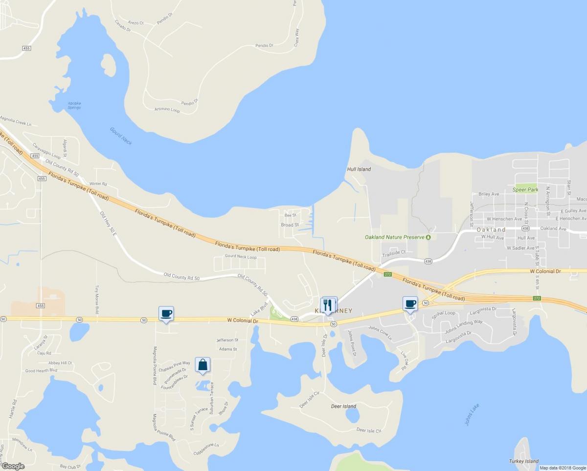 mapa Killarney ogrody