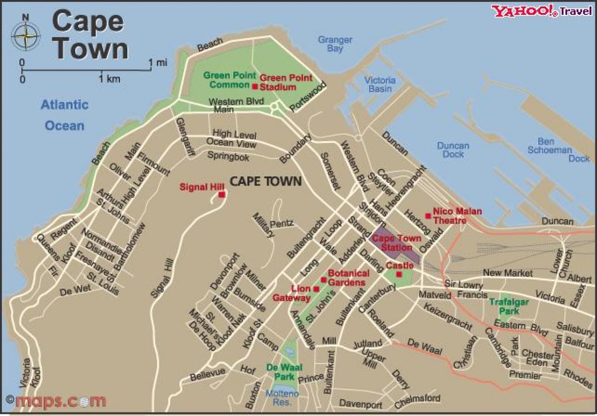 miasto Kapsztad przeglądarce map 