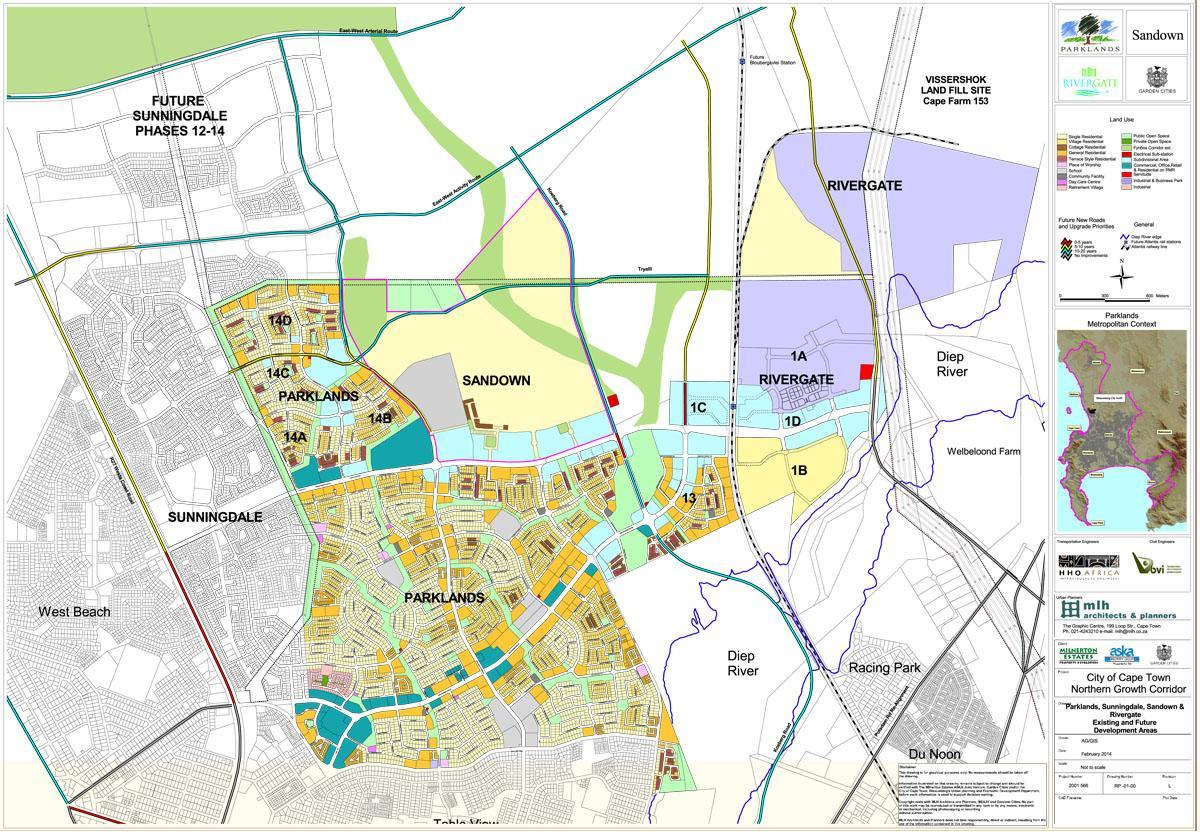 mapa parku cape Town 