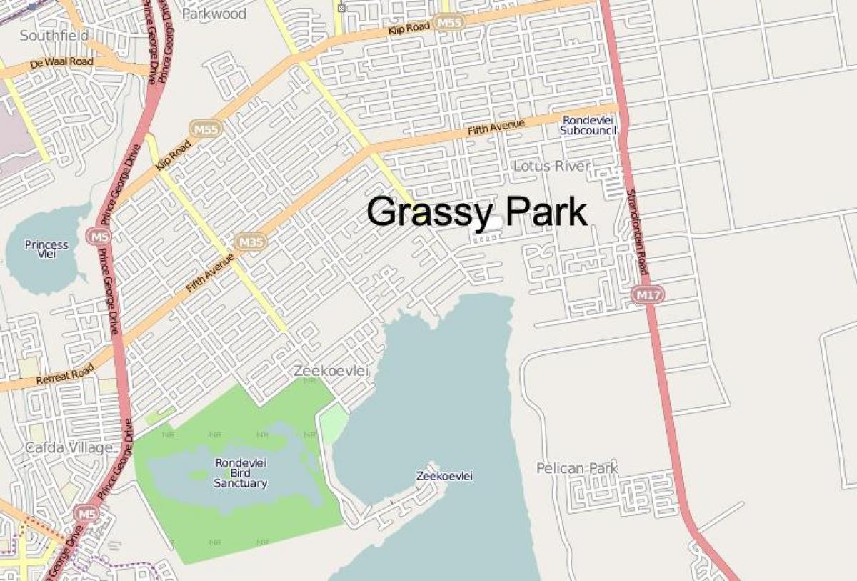 mapa Pelikan park Kapsztad