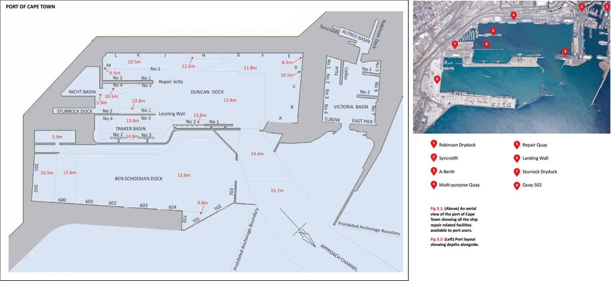 mapa port cape Town