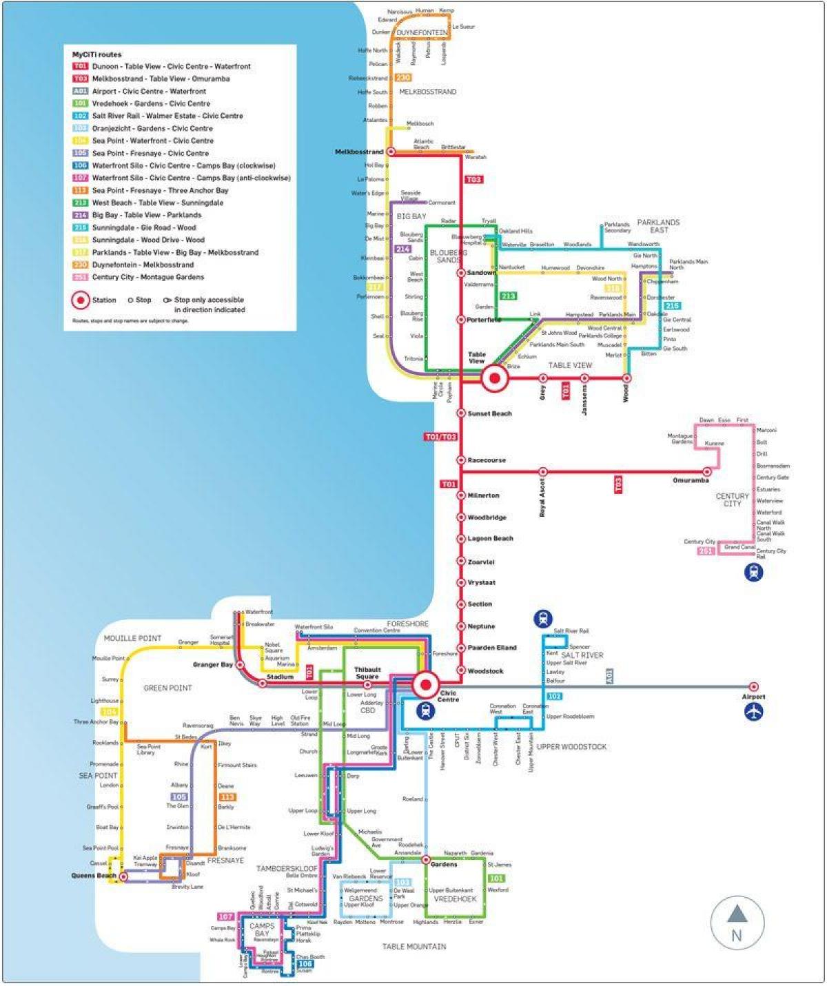 stacja myciti mapa linii autobusowych