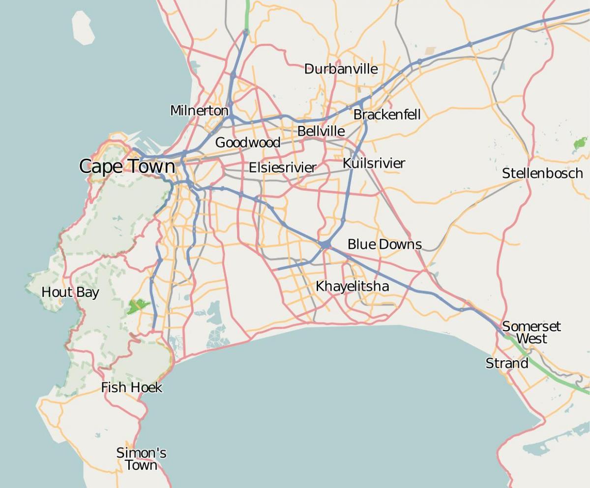 mapa Pasemka western Cape