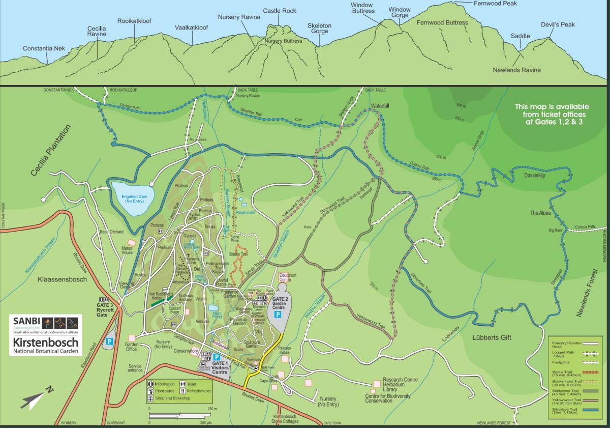 mapa Кирстенбош