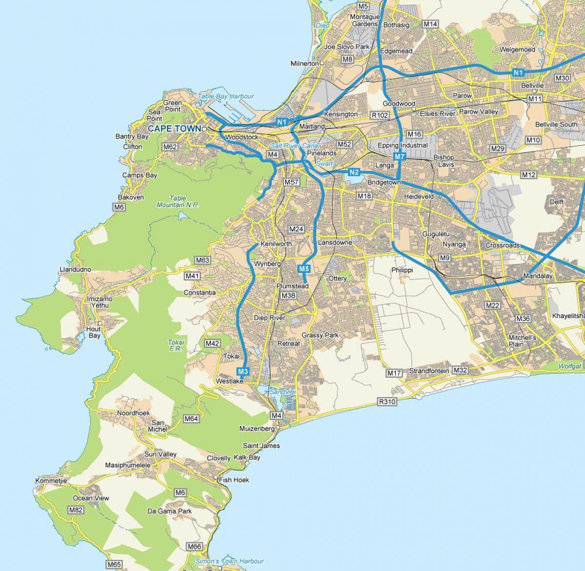 mapa пламстед Kapsztad