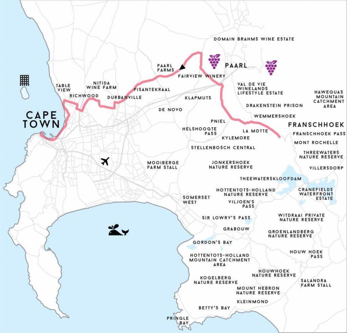 mapa ричвуд Kapsztad 