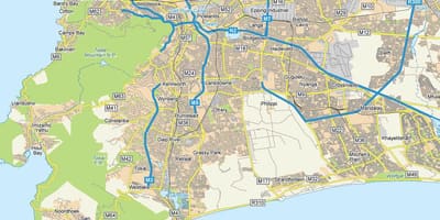 Mapa оттери-Kapsztad 
