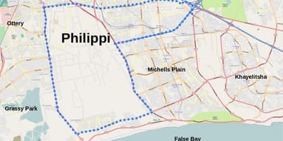 Mapa Ньянга Kapsztad