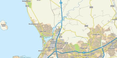 Mapa дануна Kapsztad