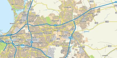 Mapa ulica mapie Бельвиля Kapsztad