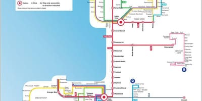 Stacja myciti mapa linii autobusowych