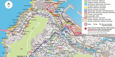 Mapa złotego linia autobusowa strzałkę 